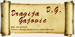 Dragija Gajović vizit kartica